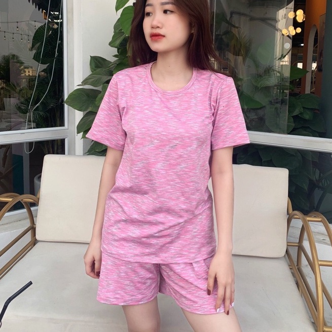 Đồ bộ nữ mặc nhà mùa hè tay ngắn quần đùi dáng rộng chất liệu cotton cao cấp Alala