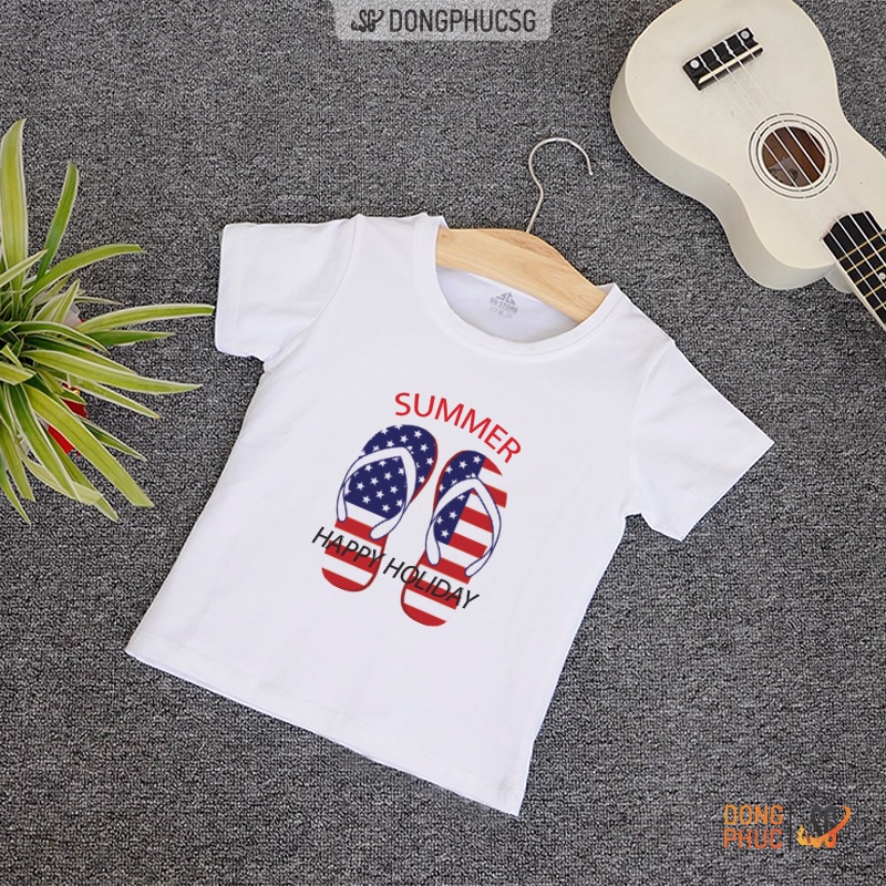 Áo trẻ em Summer nổi bật thun cotton mềm mịn phông mát mẻ đủ size cho bé trai bé gái TE09 | SG