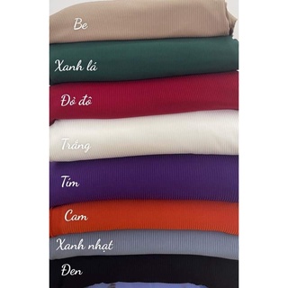 Vải thun cotton gân tăm