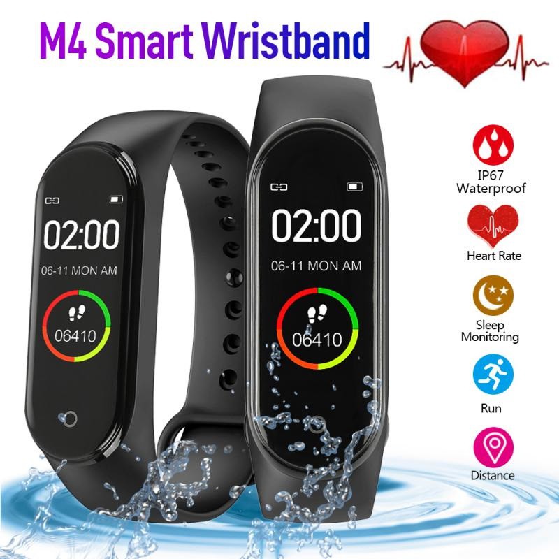 Đồng hồ kết nối bluetooth - Vòng đeo tay thông minh - Chống nước - Theo dõi nhịp tim , sức khỏe - Mã số M4