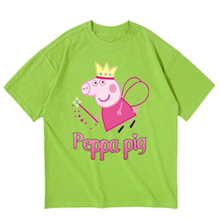 Áo thun bé gái form rộng in hình PEPPA PIG - ATBG01