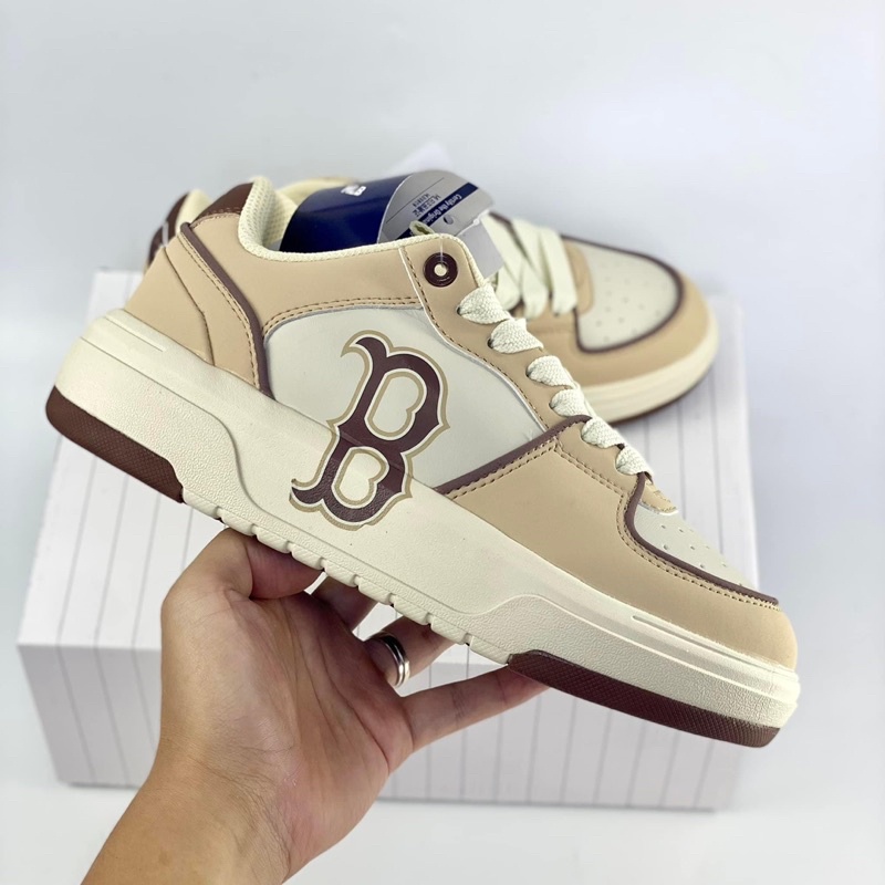 Giày thể thao sneaker mlb liner chữ b nâu nâu bản cao cấp ảnh thật shop tự chụp