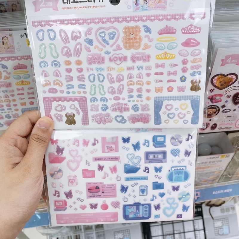 STICKERS TRANG TRÍ NỔI - DAISO HÀN QUỐC