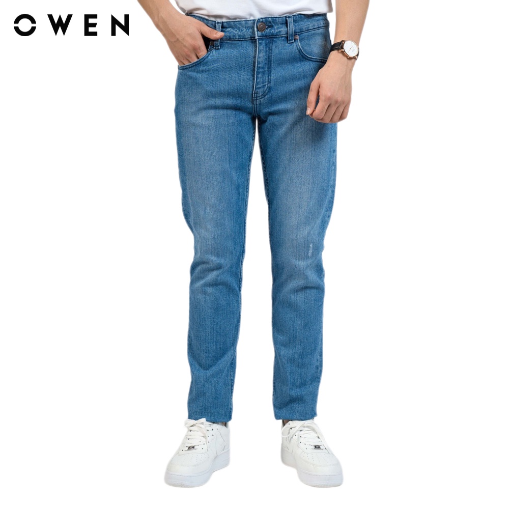 Quần jean Nam Owen Slim Fit Xanh nhạt - QJSL23960