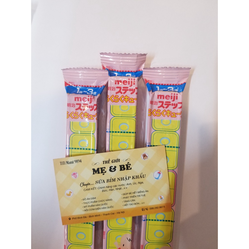 Sữa meiji thanh số 0-1, 1-3 NỘI ĐỊA NHẬT - THANH 27gr [ có tem phụ ]