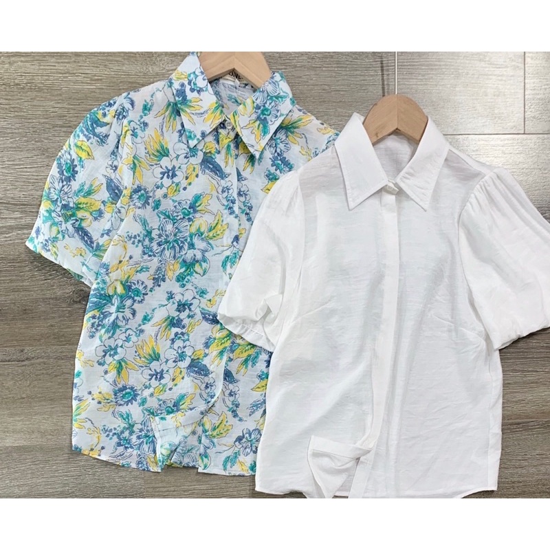 HÀNG SẴN: Sơ mi trắng tay bồng hàng xuất xịn