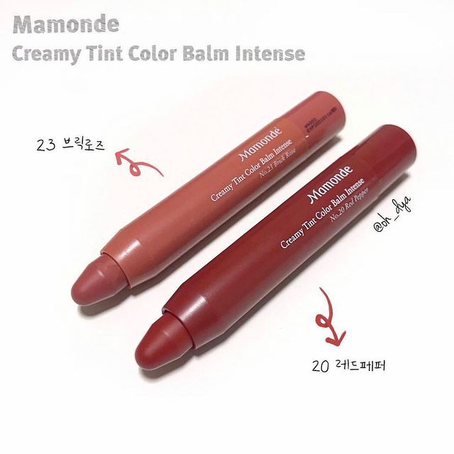 [ Màu 20 Red Pepper ] Son Bút Chì Mamonde Creamy Tint Color Balm Intense