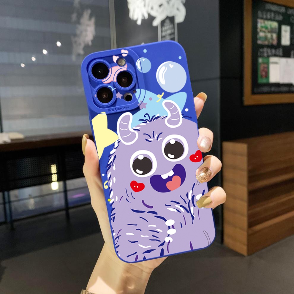 Ốp Điện Thoại Cạnh Vuông In Hình Quái Vật Bánh Quy Cho Samsung Galaxy A33 A53 A73 5G A32 A52S A72 A31 A41 A71