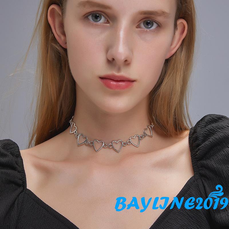 Vòng Cổ Choker Mặt Trái Tim Sáng Tạo Cá Tính Dành Cho Nữ