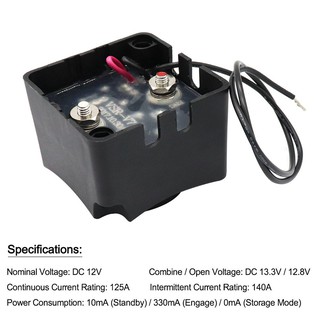 Voltage Sensitive Relay Automatic Charging Relay 125A Dual Battery Isolator