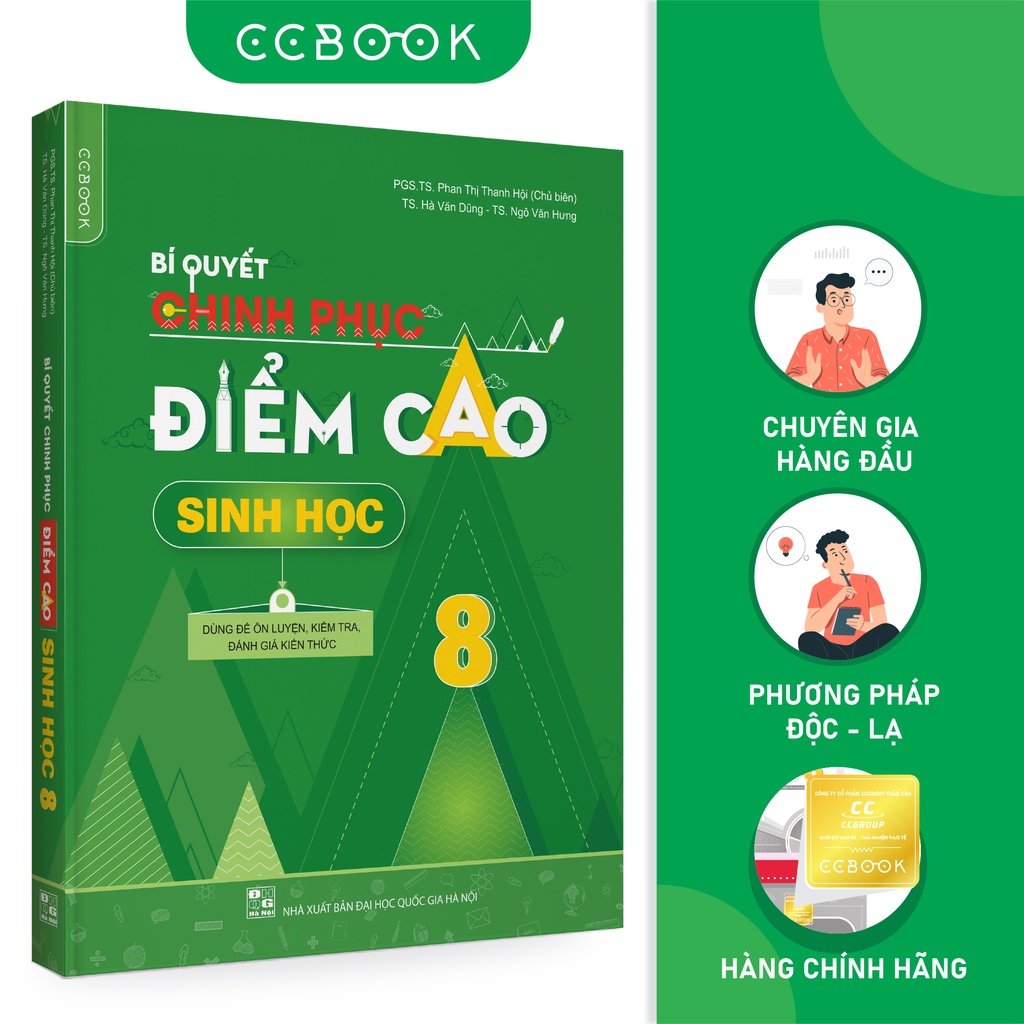 Sách - Bí quyết chinh phục điểm cao Sinh học 8 - Tham khảo lớp 8 - Siêu tiết kiệm - Chính hãng CCbook