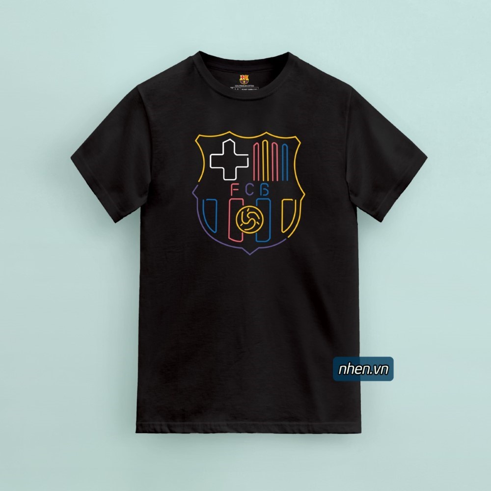 Áo thun thể theo Barcelona 15 logo hiệu ứng đèn neon