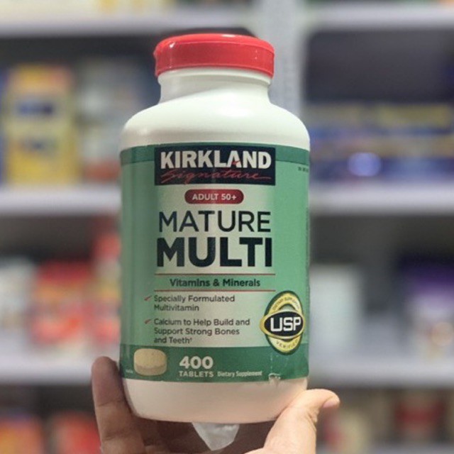 Viên Uống Vitamin Tổng Hợp Kirkland Mature Multi 400 Viên cho người trên 50 tuổi