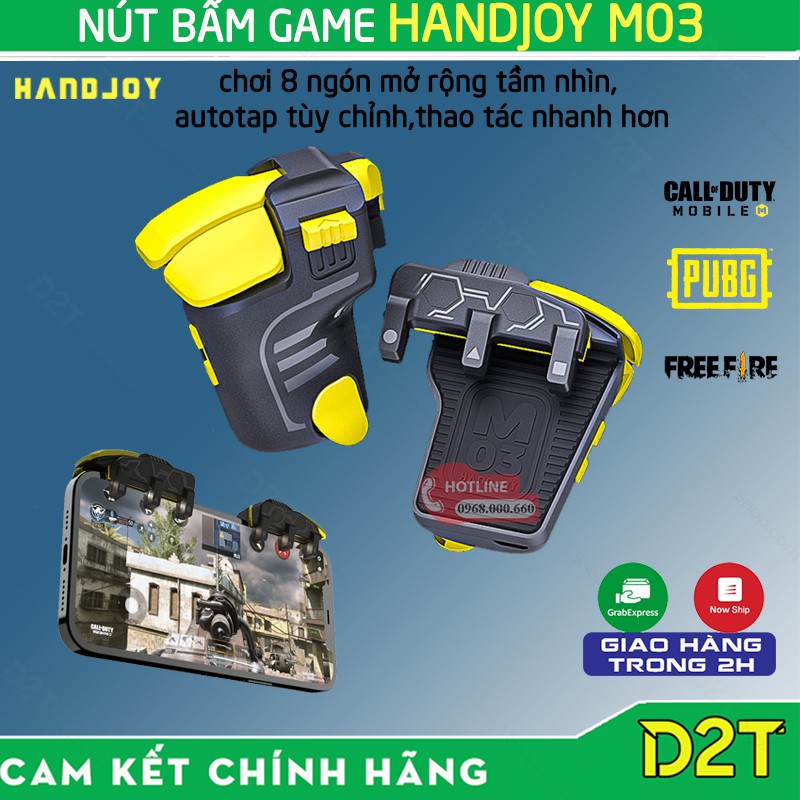 Handjoy M03 | Nút bấm game Handjoy M03 chơi 8 ngón autotap siêu nhanh chơi game PUBG, Call of Duty, Free Fire