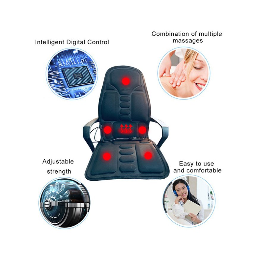 Lót ghế massage ô tô, ghế văn phòng - Lót ghế massage thông minh đánh bay mệt mỏi đau nhức