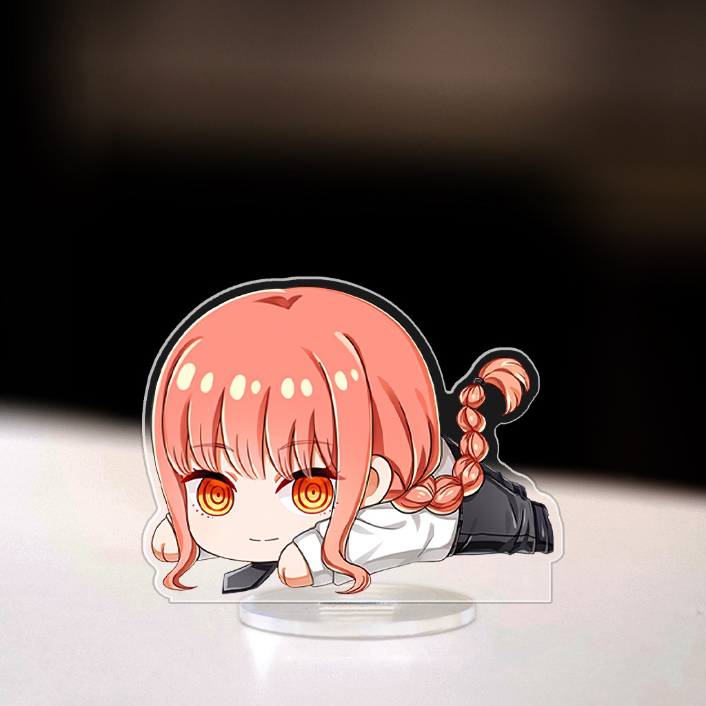 Mô hình đứng Standee anime Chainsaw Man nhân vật Denji Power Aki Makima Reze manga trang trí decor bàn học cao 8cm