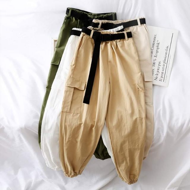 |HÌNH THẬT| QUẦN JOGGER NỮ KAKI SIÊU CHẤT KÈM ĐAI BELT CHẮC CHẮN JOGGER NỮ GIÁ RẺ VÔ ĐỊCH | BigBuy360 - bigbuy360.vn