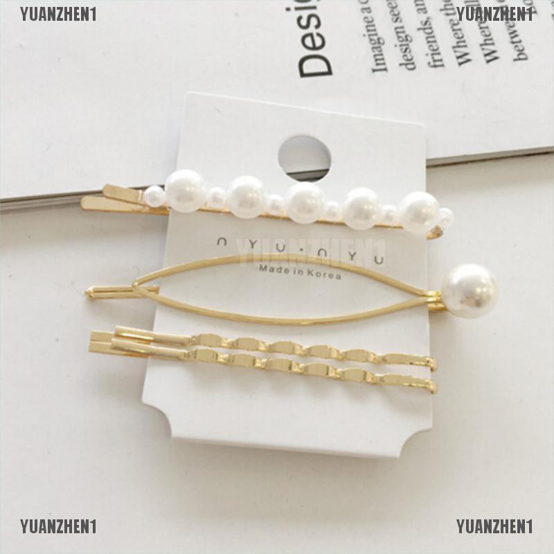 [YUANZHEN1] Kẹp Tóc Ngọc Trai 8 Phong Cách Tạo Kiểu Tóc