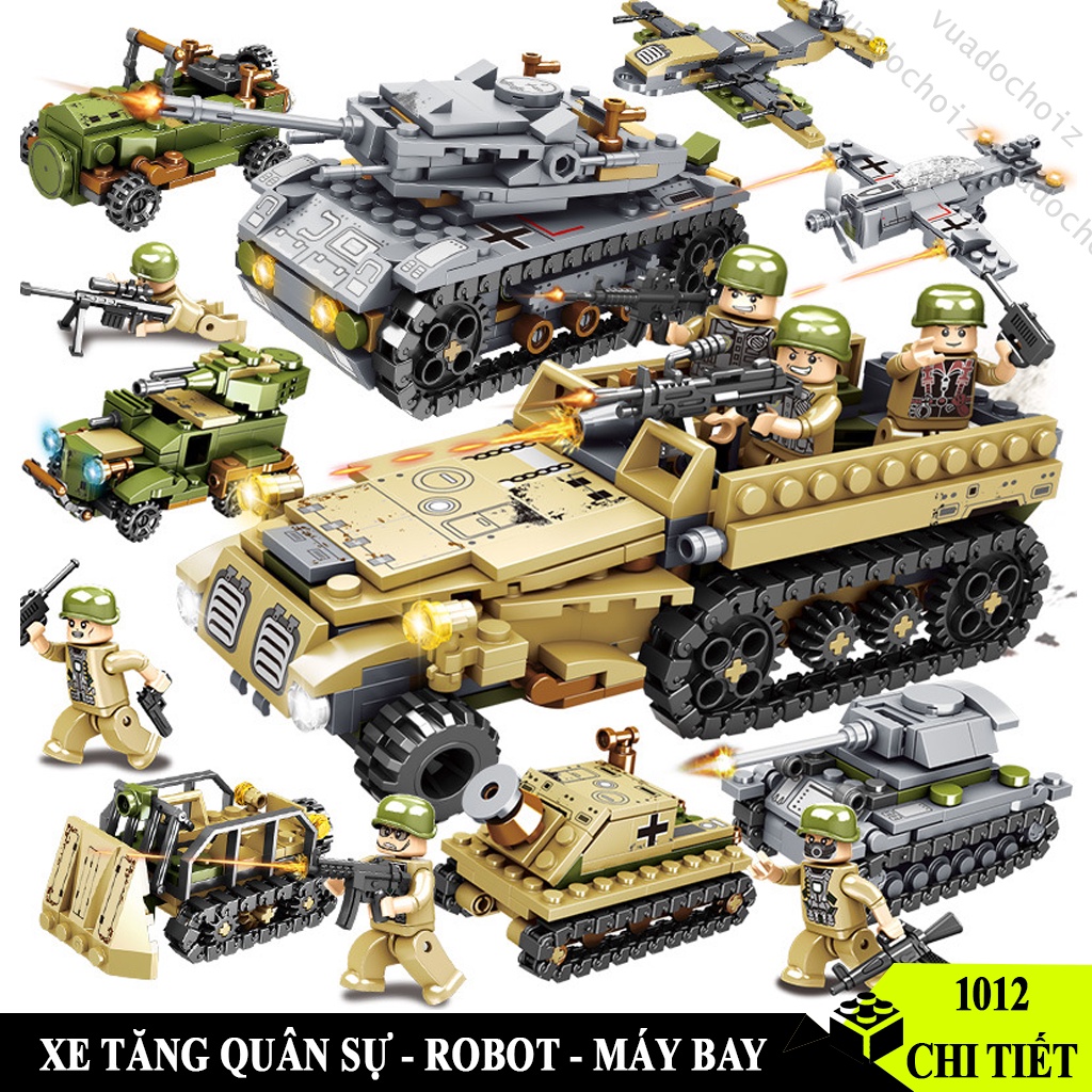 Đồ chơi lắp ráp Lego Xe Tăng XT1012 chi tiết / Máy Bay / Xe Quân sự Đặc biệt
