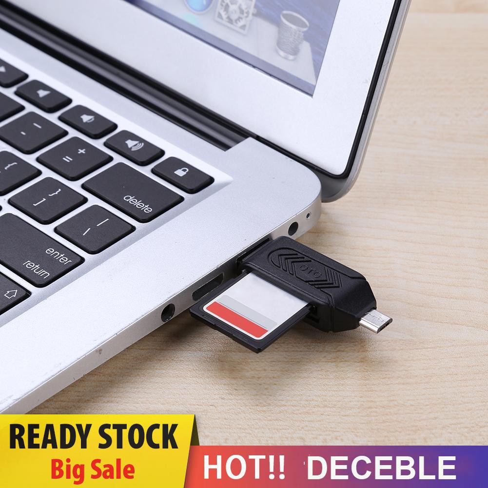 Đầu Đọc Thẻ Nhớ Usb 2.0 Otg Tf / Sd Đa Năng 2 Trong 1