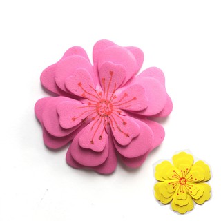 Combo 18 bông hoa Mai hoặc Đào kép xốp đường kính 4,5cm trang trí Tết