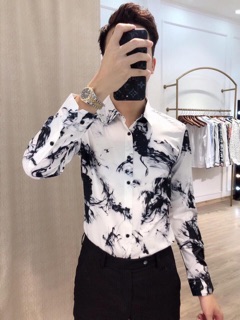 Áo sơmi nam hoạ tiết 3D