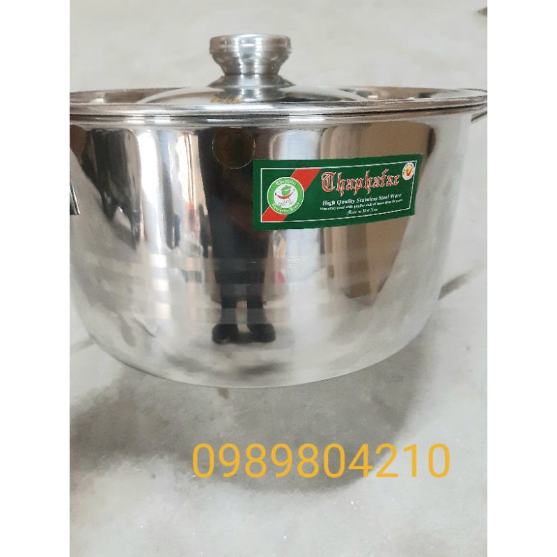 Nồi cọng dầy inox 304 / Nồi luộc gà inox 304 Thaphafac cao cấp đủ size 16cm/ 18/ 20/ 22/ 24/ 26/ 28/ 30/ 32/ 34/ 36/38cm