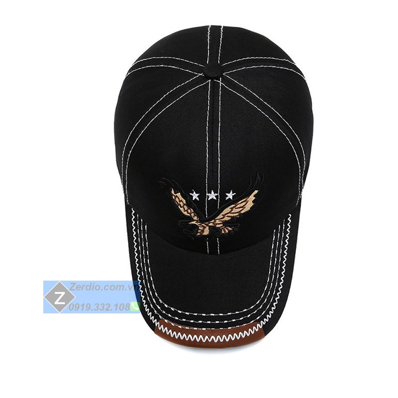 Nón lưỡi trai Eagle cho nam và nữ màu đen họa tiết cá tính - M24