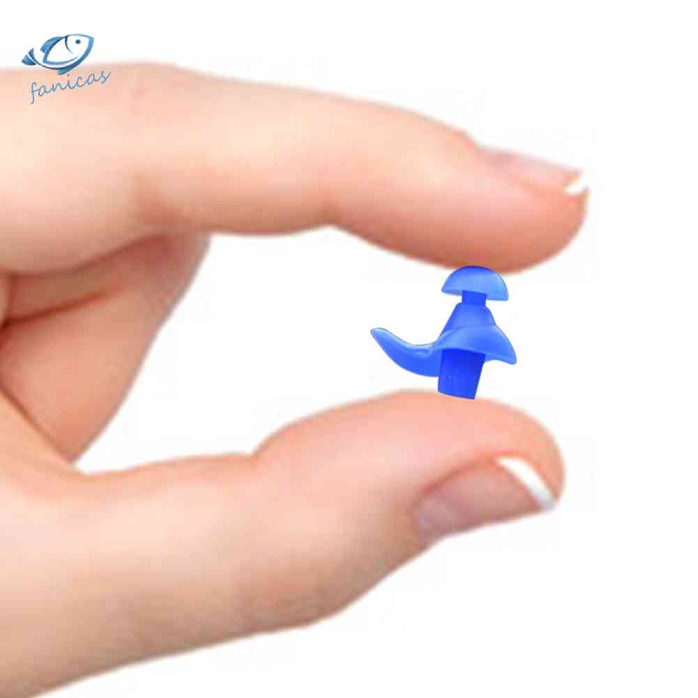 1 Cặp Nút Bịt Tai Bằng Silicone Chống Nước Tiện Dụng Khi Đi Bơi