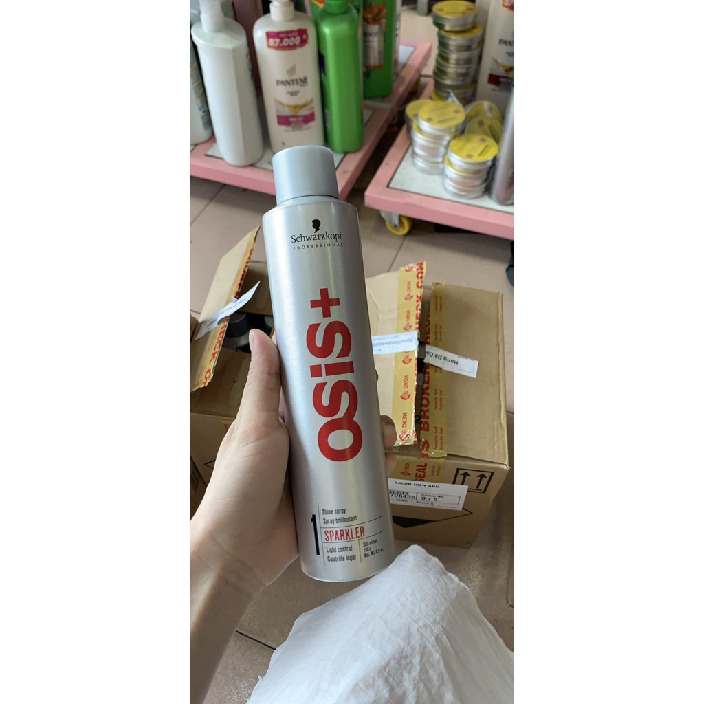 Keo xịt bóng tóc Schwarzkopf OSiS+ Sparkler Shine Spray 300ml