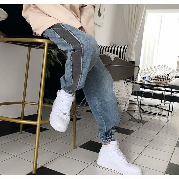 Quần jeans ống túm rộng thời trang trẻ trung cho nam