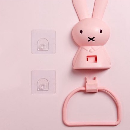 Giá treo khăn tắm XIAODUOJIAJU không cần khoan thiết kế phong cách hoạt hình xinh xắn 365