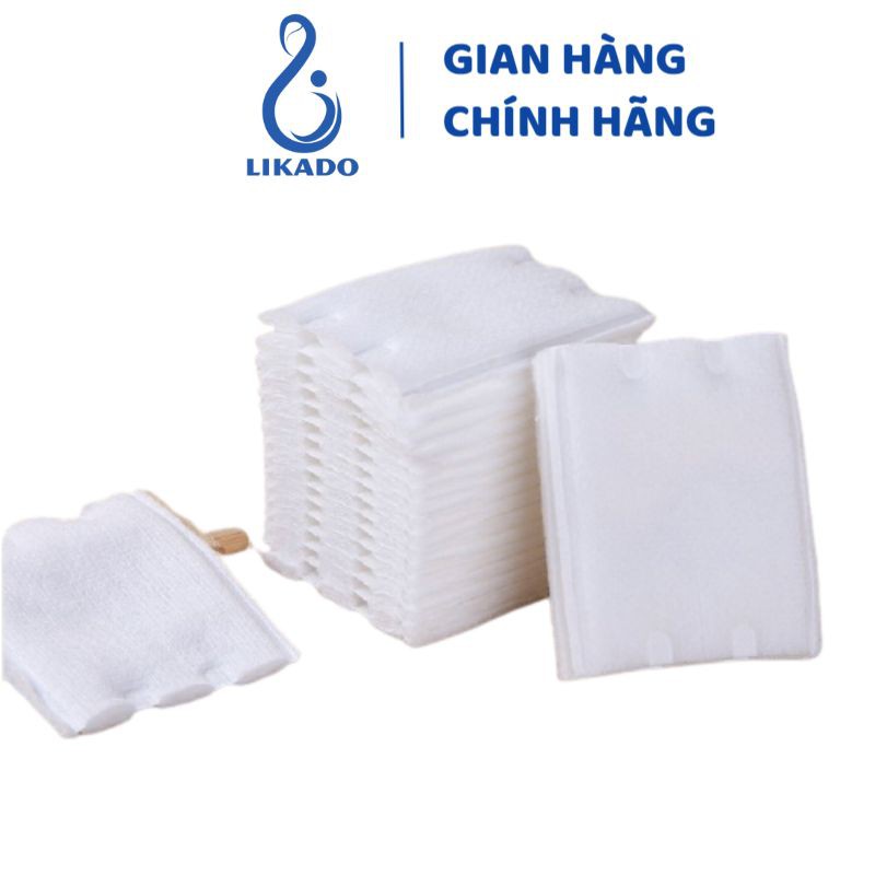 Bông tẩy trang Likado 3 lớp 2 mặt chất liệu Cotton túi 222 miếng( 1 túi)