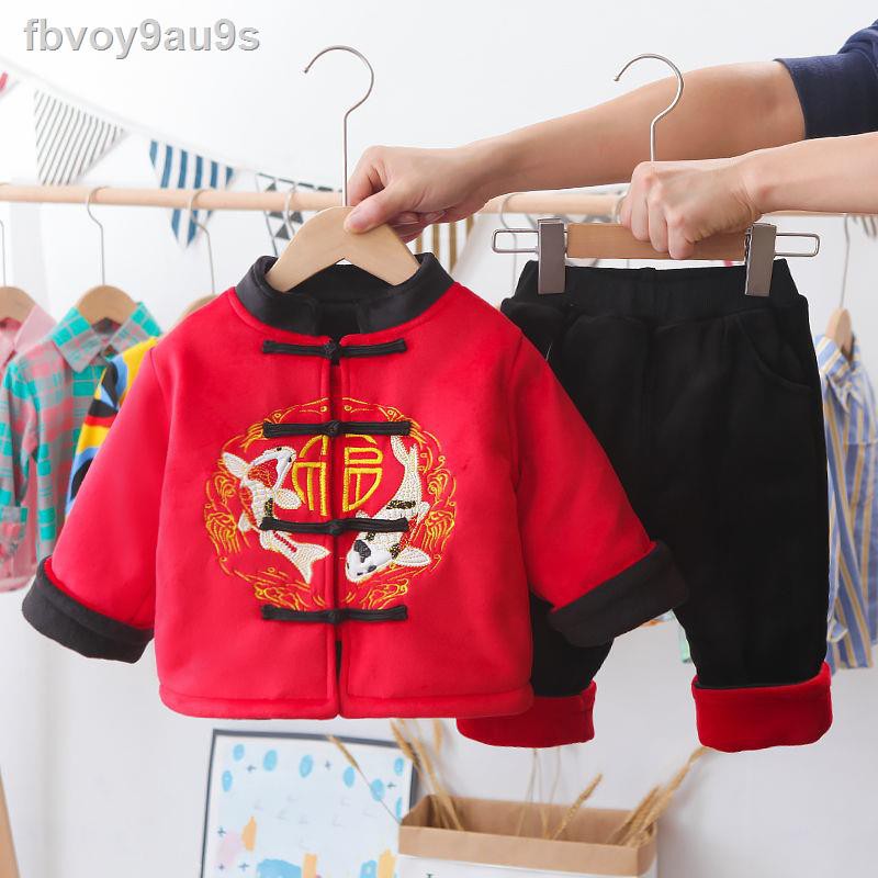 quần gái▤Quần áo Hanfu dành cho trẻ em Năm mới gái mùa đông Bộ Phù hợp với Phong cách Trung Quốc cộng chất liệu
