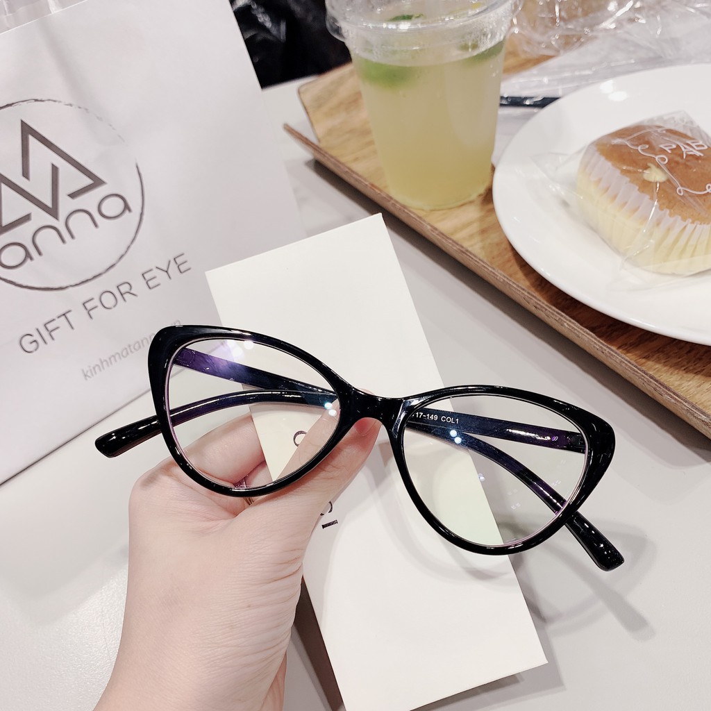 Gọng kính mắt thời trang nam nữ ANNA dáng mắt mèo cá tính chất liệu nhựa dẻo 200HQ039 | BigBuy360 - bigbuy360.vn