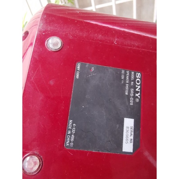 Loa 2.1 SONY SRS-D25 đỏ đẹp nghe hay, hình thức như ảnh, âm thanh rất hay.