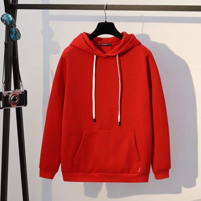 Áo Hoodie Nam Nữ Unisex Có Mũ , Áo sweater Form Rộng Chất Liệu Nỉ Bông Trơn Nhiều Màu