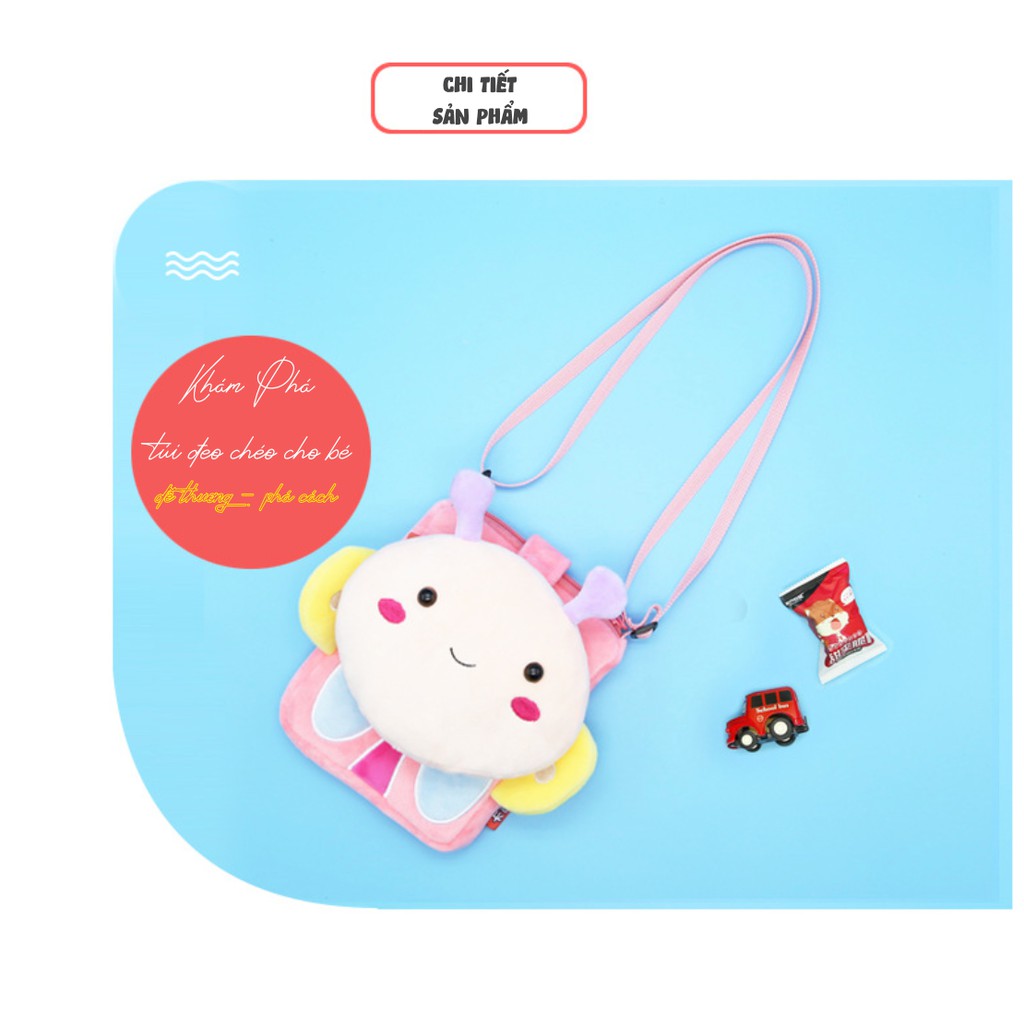 Túi đeo chéo thời trang Crossbody KAKOO cho bé trai bé gái unisex siêu cute chất nỉ mềm mại dáng đẹp