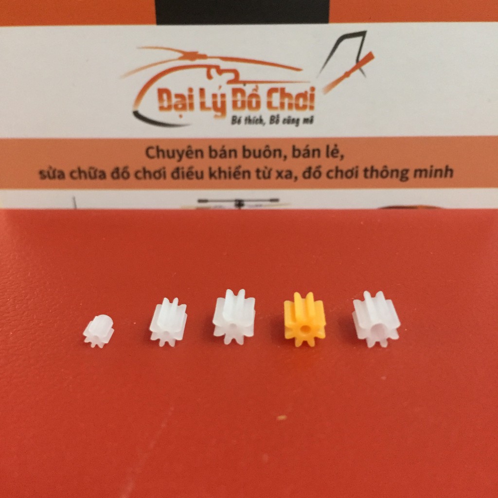Bánh răng nhựa 8 răng các loại kích thước để nối trục động cơ