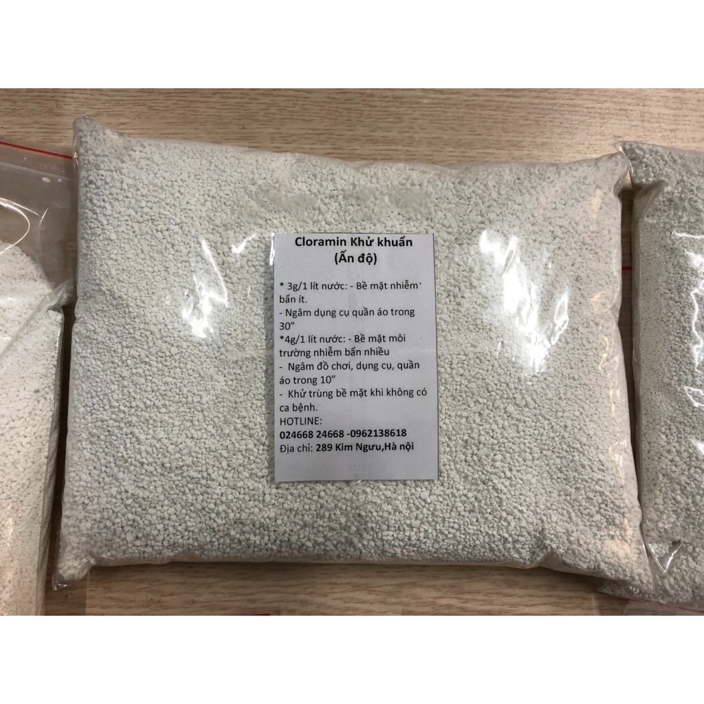 Bột khử mùi, kháng khuẩn Cloramin B - Ấn Độ (1kg) SÁT KHUẨN đồ dùng, lau sàn, KHỬ KHUẨN