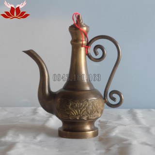 Bình (Ấm) Đựng Rượu Bằng Đồng Vàng – Màu Giả Cổ