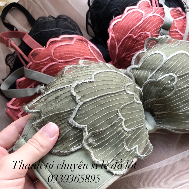 Bộ đồ lót cúp ren chống tụt, đẩy ngực tạo khe (không gọng) cánh tiên | BigBuy360 - bigbuy360.vn