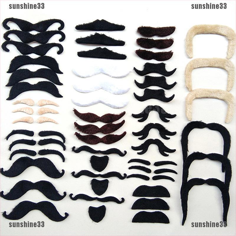 Bộ 48 râu giả dùng hóa trang Halloween vui nhộn
