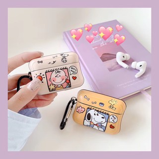 Vỏ bảo vệ hộp sạc tai nghe Airpods 1/2 Apple hình chú chó Snoopy
