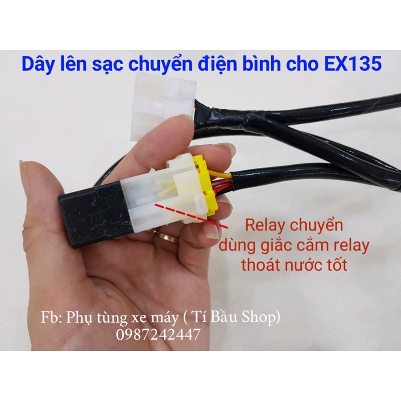 Combo Sạc EX 150 + Dây lên sạc chuyển điện bình EX135