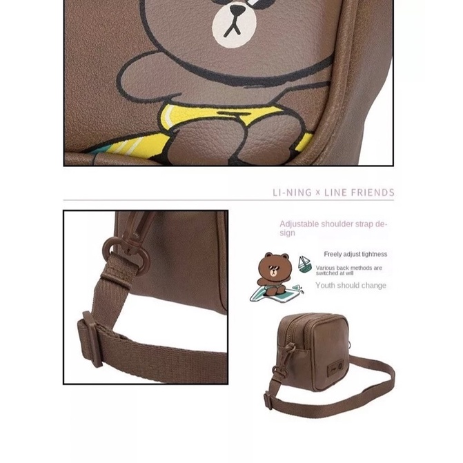 Túi đeo chéo siêu xinh chính hãng mẫu Gấu Thỏ Brown Cony Line