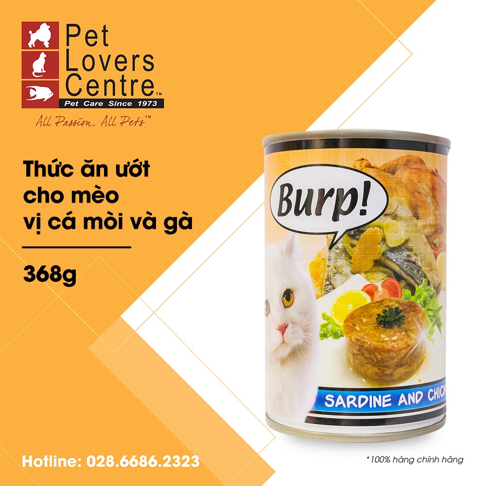 [Đủ 10 vị] Pate cho mèo BURP 368g