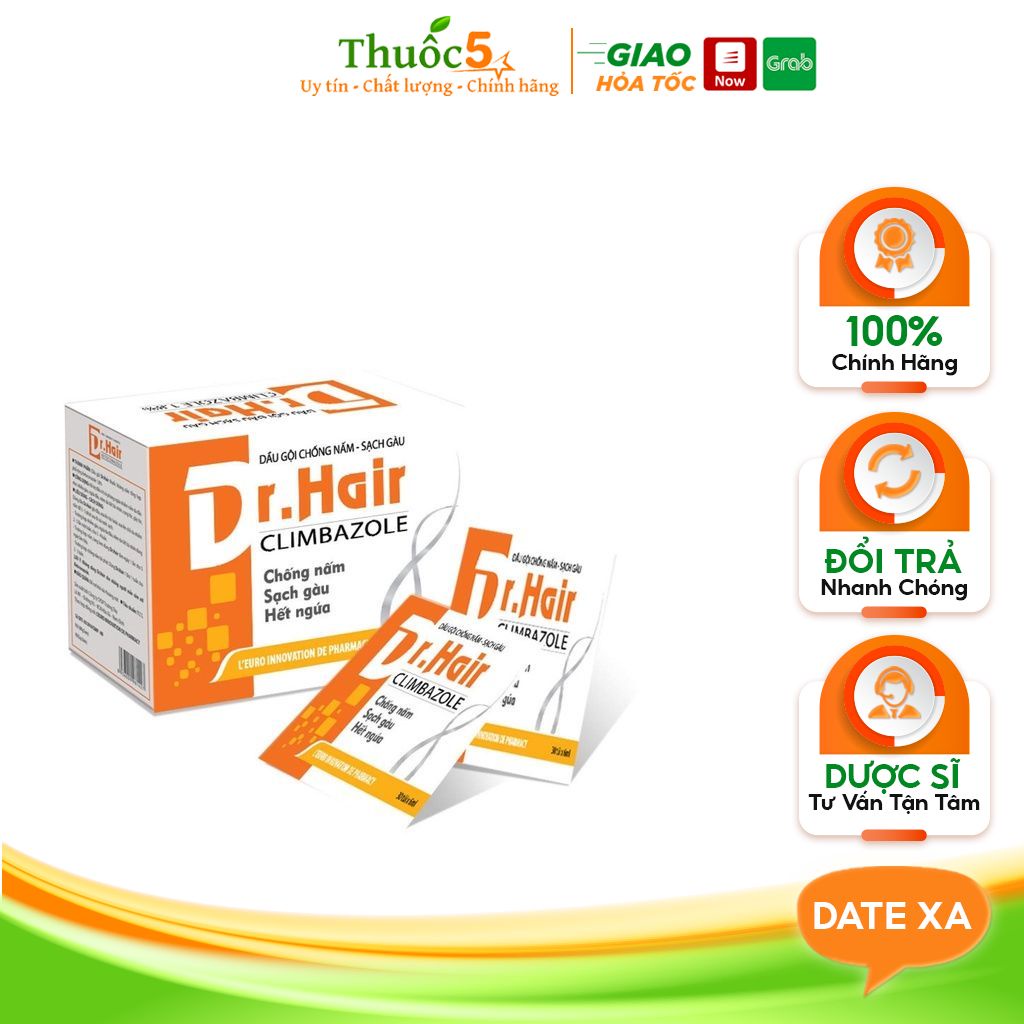 Dầu Gội sạch gầu Dr.Hair giúp làm sạch gàu ngừa rụng tóc hộp Dr hair 30 gói