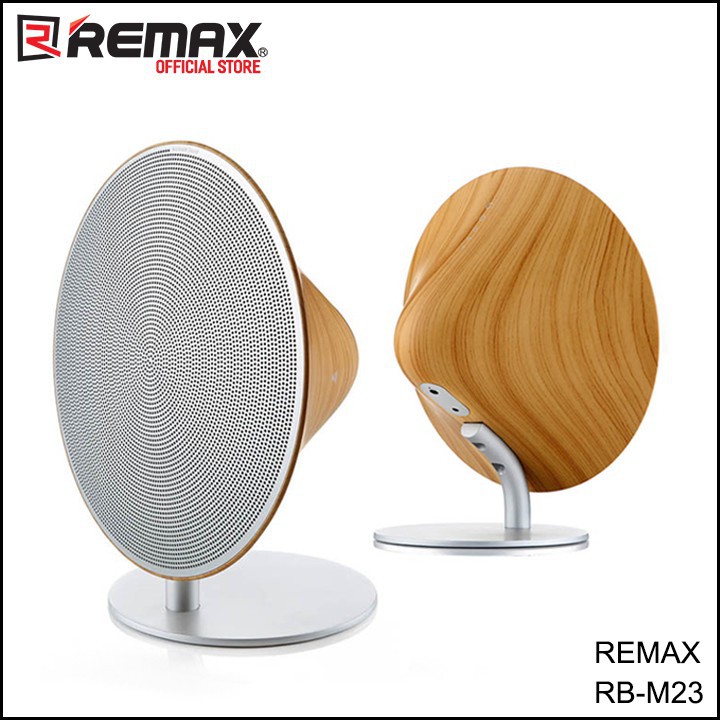 Loa bluetooth để bàn Remax RB-M23 ốp gỗ công suất 3W*2