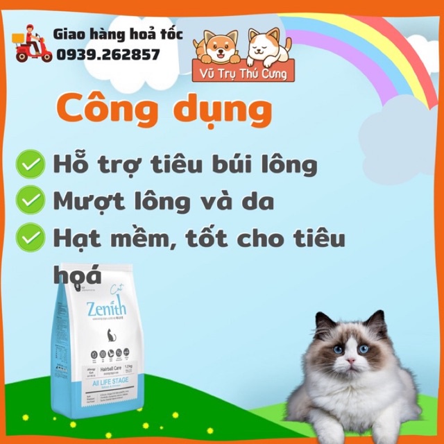 Hạt Mềm Zenith Hairball Tiêu Búi Lông Cho Mèo 300g